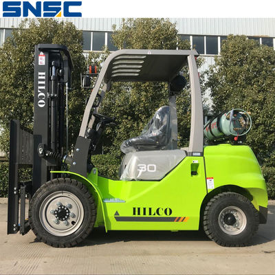 Green Gasoline LPG Forklift Truck 3000kgs LPG Forklift For Sale