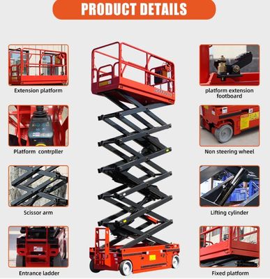 OEM-Schere-Hof-Arbeitsplattform 1T - 5T Last Elektrische Schere-Plattform